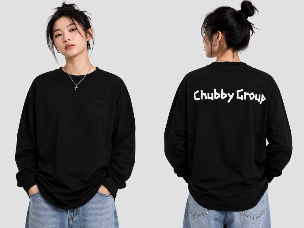 Chubby Group Signature Long Sleeve — Black