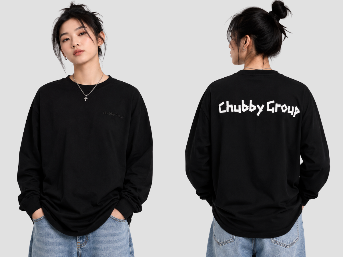Chubby Group Signature Long Sleeve — Black