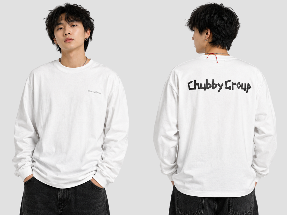 Chubby Group Signature Long Sleeve — White